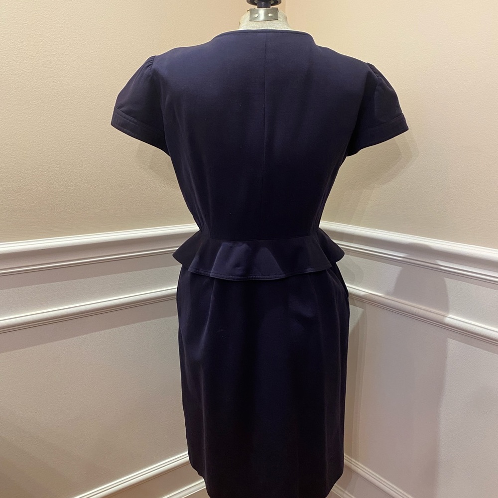 Valentino Vintage Navy Blue Dress - Picture 4 of 6
